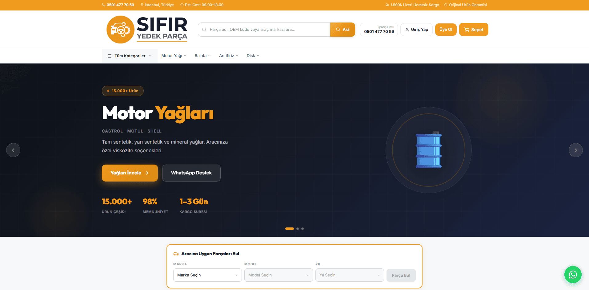 sifiryedekparca.com